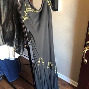 Vintage black silk gown